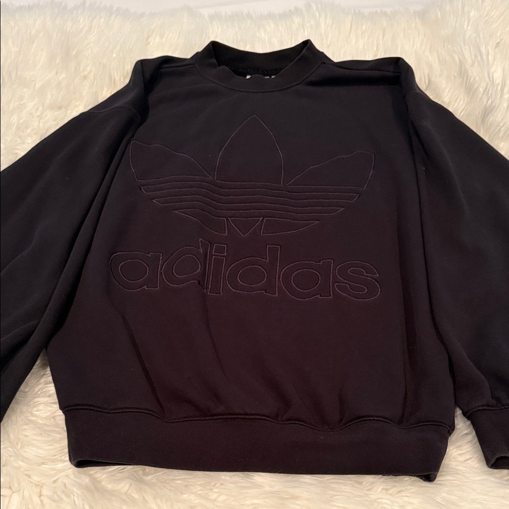 Adidas Men's Black Crewneck Sweater